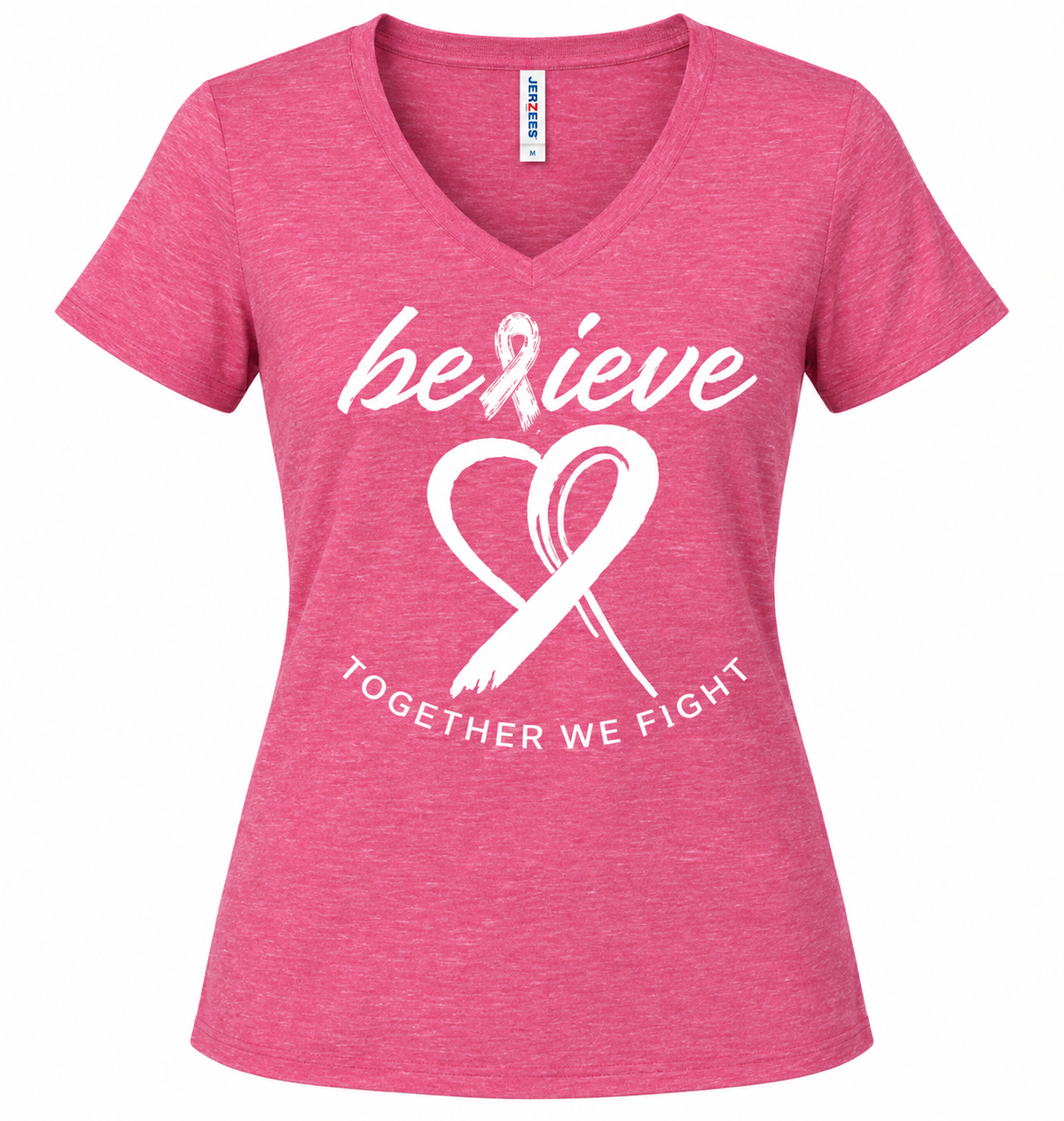 Believe – Together We Fight Breast Cancer Awareness Tee