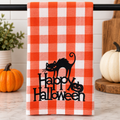 Halloween Buffalo Check Kitchen Towel